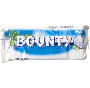 Конфета Bounty с мякотью кокоса в мол шокол 28,5г*6шт 171г - Фото
