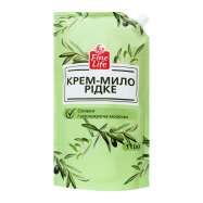 Крем-мыло Fine Life Оливки и увлажняющее молочко жидкое 1л - Фото