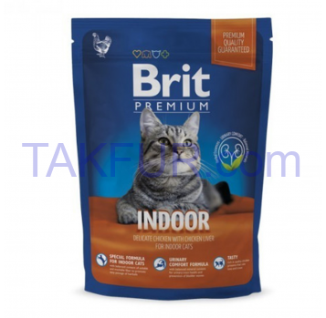 Сухой корм для кошек Brit Premium Cat Indoor курица 1,5кг - Фото