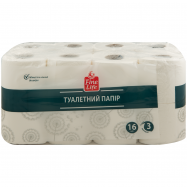 Туалетная бумага Fine Life 3сл 16 рул белая - Фото