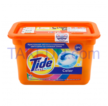 Средство моющее Tide Все в 1 Pods Color 18*22.8г/уп - Фото