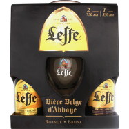 Набор Leffe Blonde&Brune 6.5-6.6% 2*0.75л+бокал - Фото