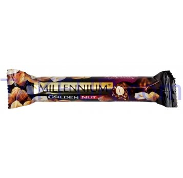 Шоколад Millennium Golden Nut черный с начинкой орехами 40г - Фото