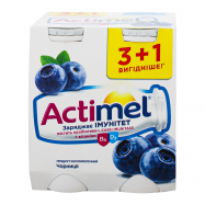 Продукт кисломолочный Actimel Черника 1.5% 4*100г/уп - Фото
