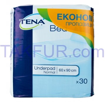 Пеленки Tena Bed Underpad Normal впитывающие 60*90 cм 30шт - Фото