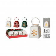 Ліхтар декоративний 1 світлодіодна лампочка 105X105X135 мм - Фото