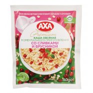Каша овсяная Axa со сливками и брусникой 40г - Фото