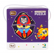 Пазл Dodo Транспорт №300154 2-3-4 элемента 1шт - Фото