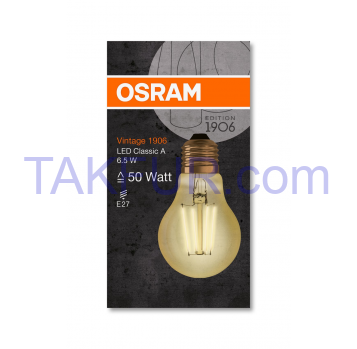 OSRAM LED A60 E27 6,5W 2400K - Фото