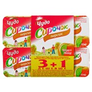 Творожок Чудо Сирочок персик 5% 100г*4шт 400г - Фото