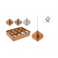 Прикраса новорічна ялинкова у формі цибулини 80 мм - Фото