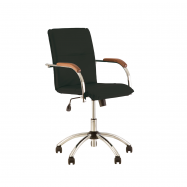 Стул поворот NS Samba gtp (CH)V-4 1.031 черный/темный орех - Фото