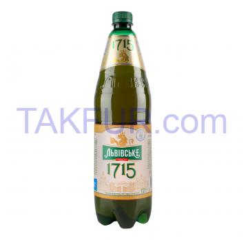 Пиво Львівське 1715 ПЕТ 1.12л - Фото