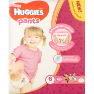 Подгузники-трусики Huggies 6 разм для девочек 15-25кг 60шт - Фото