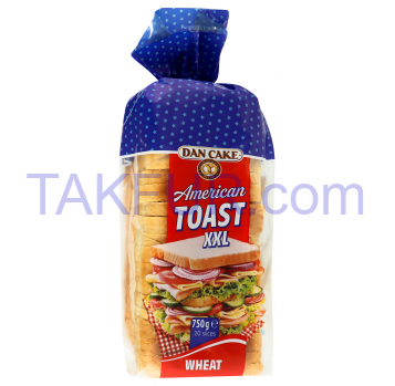 Хлеб Dan Cake American toast xxl пшеничный нарезанный 750г - Фото