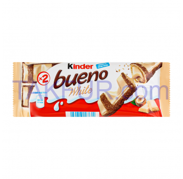 Вафли Kinder Bueno White с молочно-ореховой начинкой 39г - Фото