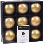 НАБІР ПРИКРАС  9 ШТ 6 СМ ЗОЛ - Фото