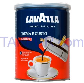 Кофе Lavazza Crema e Gusto натуральный жареный молотый 250г - Фото
