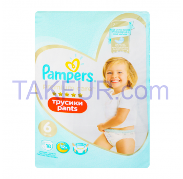 Подгузники Pampers Premium care 6 для детей 15+кг 18шт/уп - Фото