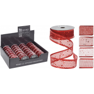 NY ДЕКОР.СТРІЧКА ЧЕРВ.25Х270СМ : ЧЕРВ. - Фото