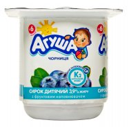 Творожок Агуша черника для детей от 6 месяцев 3,9% 100г - Фото
