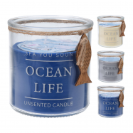 СВІЧКА OCEAN У/СКЛІ 10СМ В АС - Фото