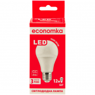 Лампа светодиодная Economka LED A60 12W E27 2800K 1шт - Фото