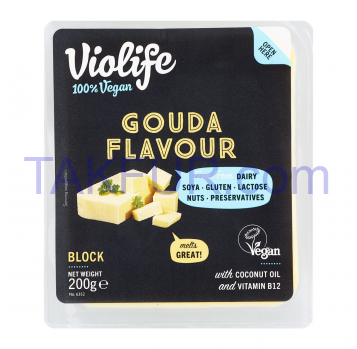 Продукт пищевой Violife Гауда с кокосовым маслом 200г - Фото
