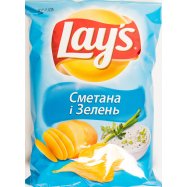 Чипсы lay сметана и зелень