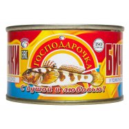 Бычки Господарочка в томатном соусе 240г - Фото