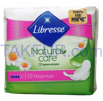 Прокладки Libresse Natural care Normal женские 10шт - Фото