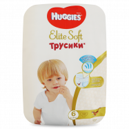 Подгузники-трусики Huggies Elite Soft 6р д/дет 15-25кг 32шт - Фото
