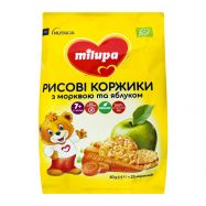 Лепешки Milupa рисовые с морковью и яблоком для детей 40г - Фото