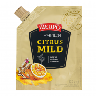 Горчица Щедро Citrus mild пищевая 120г - Фото