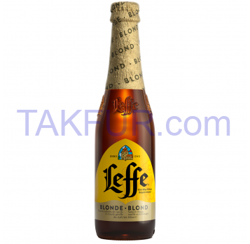 Пиво Leffe Blonde светлое пастеризованное 6,6% 0,33л - Фото