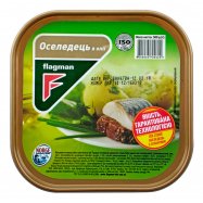 Сельдь Flagman филе-кусочки в масле 500г - Фото
