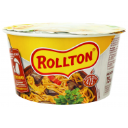 Лапша Rollton яичная быстрого приготовления с грибами 75г - Фото