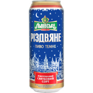 Пиво Львівське Рождественское темное 4.4% 0.5л - Фото