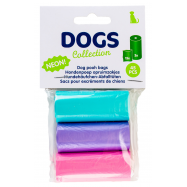 Пакети, для прибирання за тваринами, з тримачем. 3 рулони на 15 пакетів - Фото