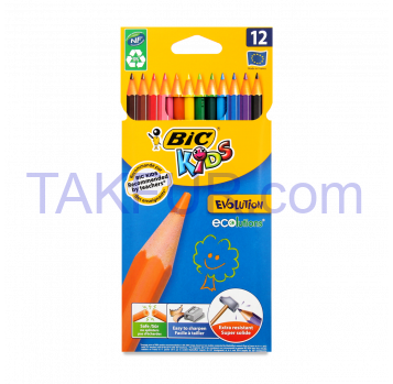 Набор карандашей BIC Kids Evolution 12 цветов - Фото