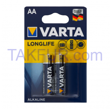 Батарейка Varta Longlife №4106 LR6 1.5V АА 2шт/уп - Фото