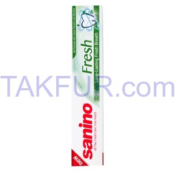 Паста зубная Sanino Fresh Длительная свежесть дыхания 100мл - Фото