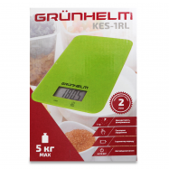 Ваги кухонні Grunhelm KES-1RL лайм 5кг 134х209мм - Фото