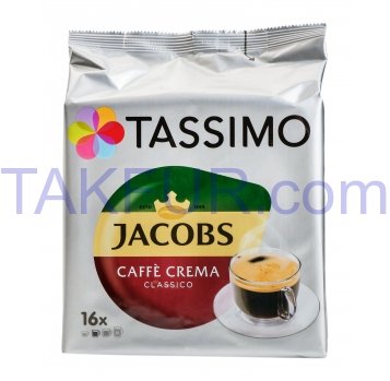 Кофе Tassimo Jacobs Caffe Crema Classico натур молотый 112г - Фото