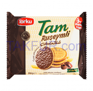 Печенье Torku Tam с мол шоколадом и зародышами пшеницы 252г - Фото