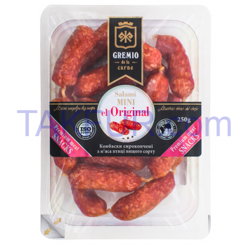 Колбаски Gremio de la carne Salami mini el Original 0.25кг - Фото