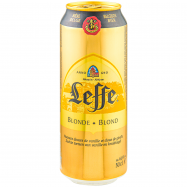 Пиво Leffe Blonde светлое жестяная банка 0.5л - Фото