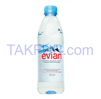 Вода минеральная Evian негазированная 0,5л - Фото