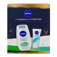 Набор Nivea гель-уход для душа 250мл+крем Soft 75мл 1шт - Фото