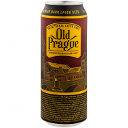 Пиво Old Prague темное солодовое фильтрованное 4,4% 0,5л ж/б - Фото